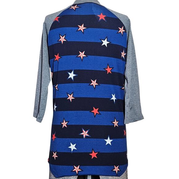 Americana 4th of July Star Print Baseball Shirt Size XS - Picture 2 of 4